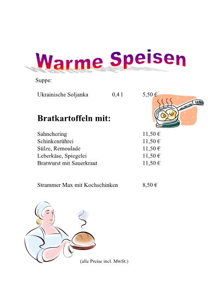 Warme Speisen